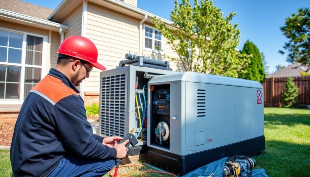 professional backup generator installation process